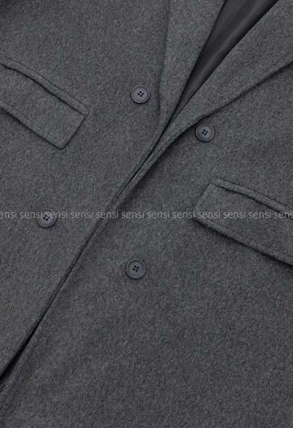 پالتو فوتر موهری4دکمه آستر دار کد1005033