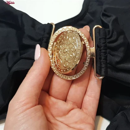 مایو زنانه مدل سگک دار مشکی کد 4996