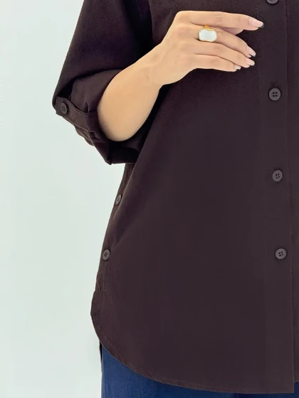 6853-مانتو لینن شینا