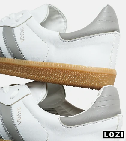 کفش کتانی مردانه و زنانه سفید طوسی کرم ADIDAS Samba