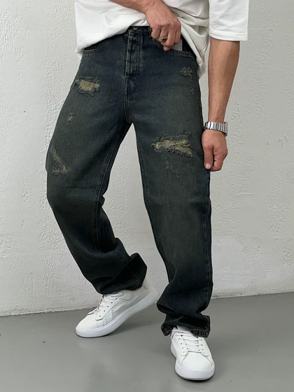 شلوار جین مردانه نیم بگ 2440