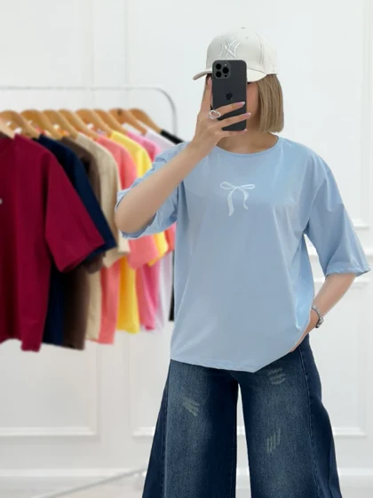 تیشرت دخترانه پاپیونی ماهرخ