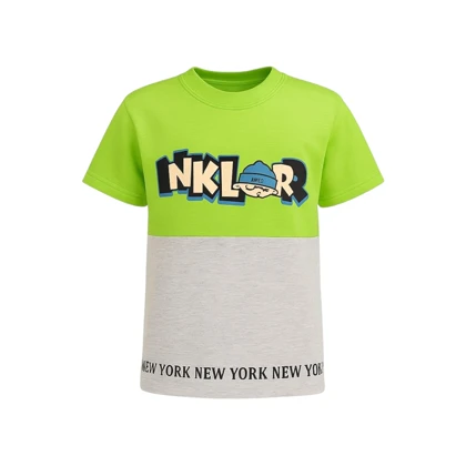 ست تیشرت آستین کوتاه و شلوارک راحتی پسرانه مدل PJ1394