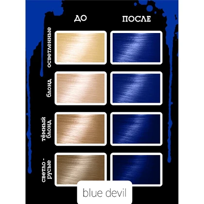 رنگ مو فانتزی بد گرل (BAD GIRL) رنگ BLUE DEVIL - حجم 150 میل