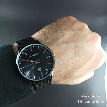 ساعت مچی مردانه اورجینال موتور ژاپن برند مینی فوکوس مدل Mf0115G.01 بند حصیری