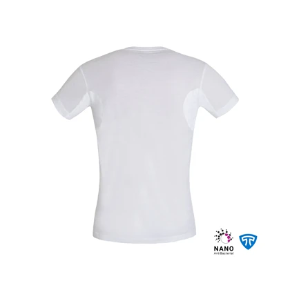زیرپوش نانو آنتی باکتریال ضد تعریق یقه هفت باز مردانه سفید