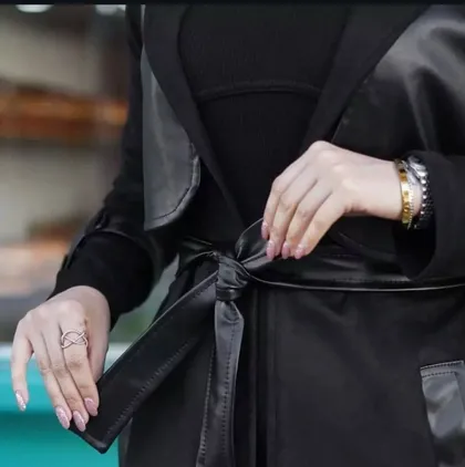 پالتو سوییت چرم لاله کد 80930