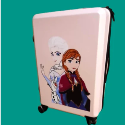 چمدان کودک السا و آنا سایز 20 رنگ صورتی کم رنگ ricardobeverlyhills