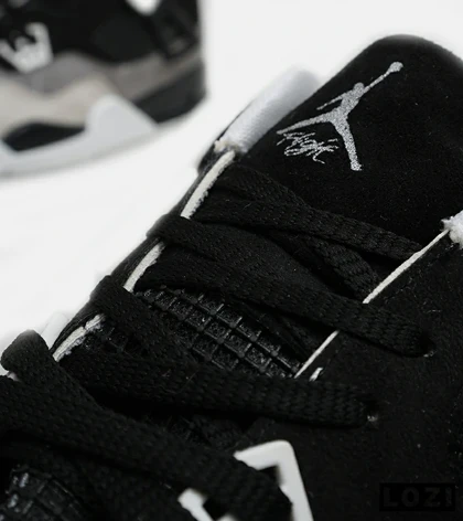 کتانی ساق‌دار مردانه مشکی طوسی Nike air jordan 4