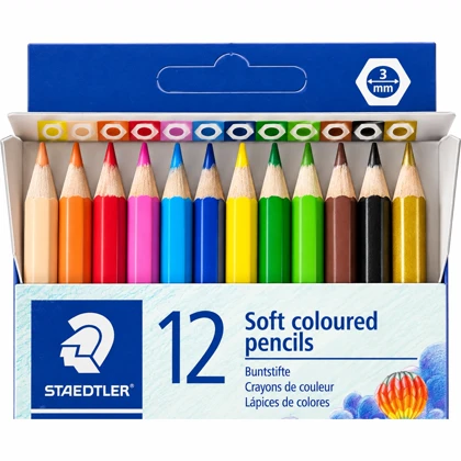 مداد رنگی 12 رنگ استدلر STAEDTLER مدل 143C12LJ جعبه مقوایی