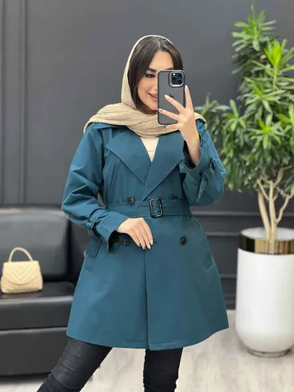 بارانی چهاردکمه سرشانه پاگن