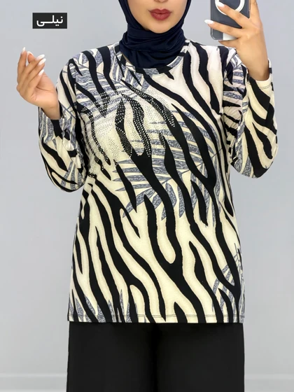 بلوز ویسکوز زبرا کد 2254821