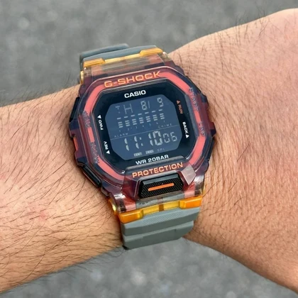 ساعت مچی اسپرت جیشاک GBD طوسی نارنجی