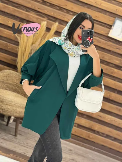 مانتو لینن کتی یقه آمریکایی