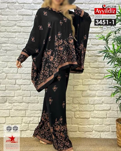ست مانتو شلوار زنانه سایز بزرگ کد 3451
