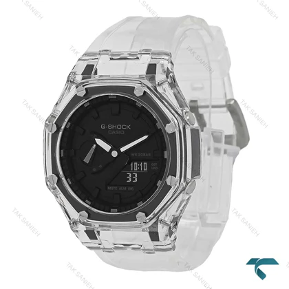 ساعت مردانه جیشاک GA-2100-AP شیشه ای صفحه مشکی Casio-7317-G