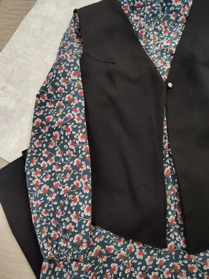 سه تیکه شومیز جلیقه و شلوار هیوا کد 60595