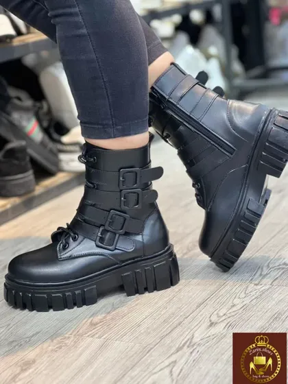 نیمبوت پوتین لژدار بندی زنانه FOR