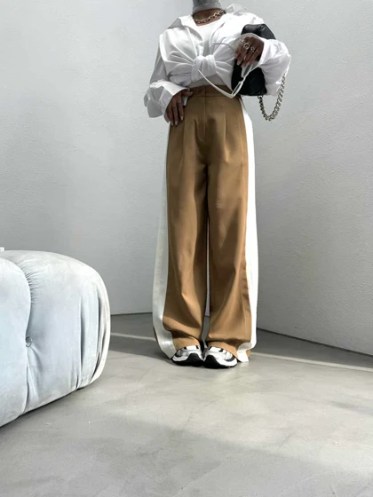 شلوار بگ نواردار