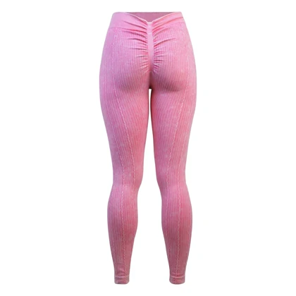 لگ سیملس ورزشی زنانه سنگشور کبریتی کمر هفتی مدل 4H0268 صورتی