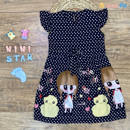 سارافون نخی دخترانه چاپ عروسکی