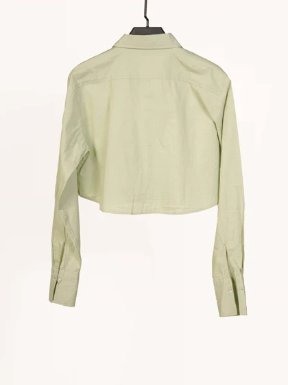 شومیز کراپ زنانه سبز H&M