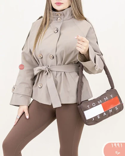 ترنچ کت یقه ایستاده زنانه 1991 | الینور