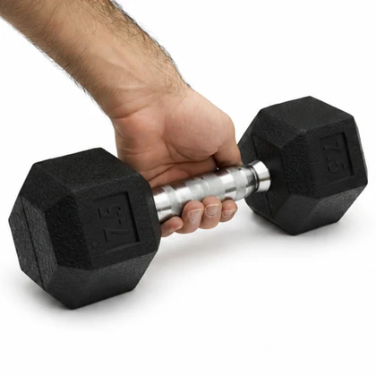دمبل بدنسازی لاین اسپرت مدل Hexagon وزن 7.5 کیلو گرم بسته دو عددی