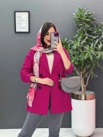 مانتو کتی آستین پاکتی چهار دکمه