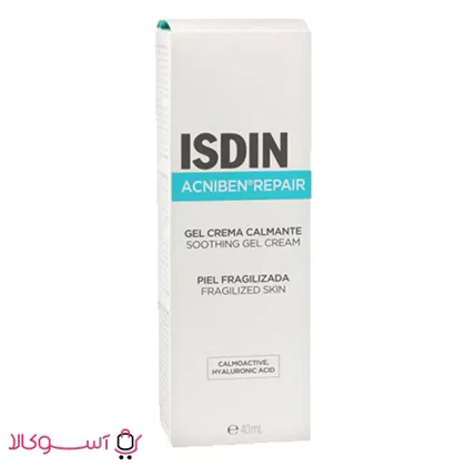 ژل کرم ترمیم کننده پوست ایزدین مدل acniben repair حجم 40 میل