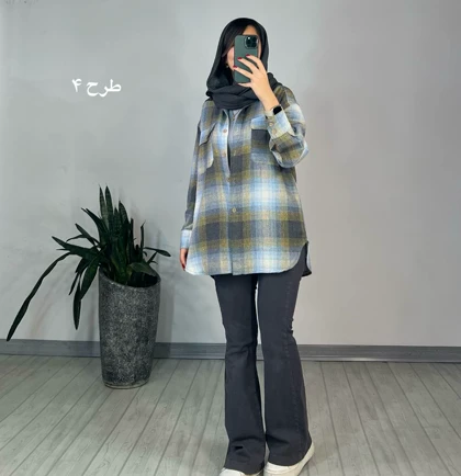 مانتو چهارخونه گلبرگ 1