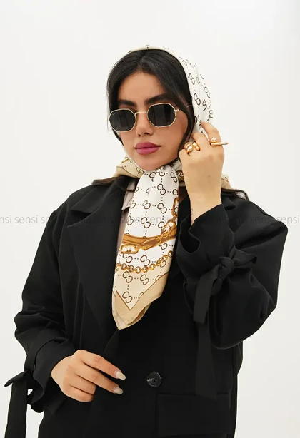 روسری فویلی طرح دارکد1005671