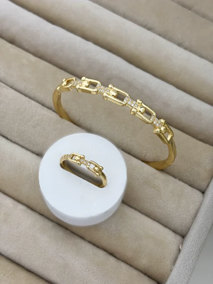 ست دستبند و انگشتر کارتیه و تیفانی زنانه 947