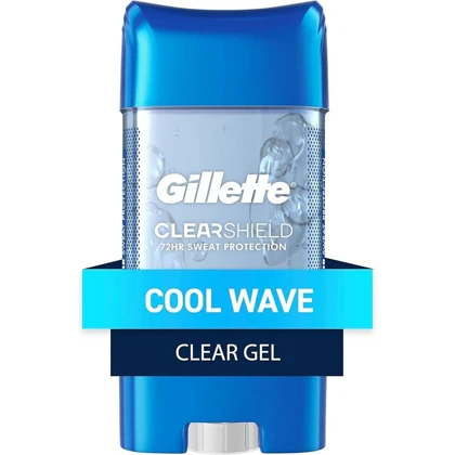 ژل شفاف ضد تعریق مردانه ژیلت مدل CLEAR SHIELD Cool Wave وزن 108 گرم
