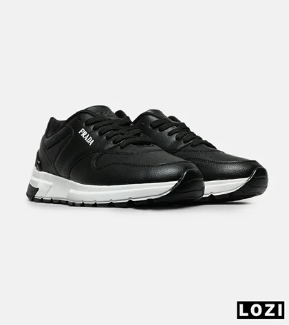 کفش مردانه و زنانه مشکی سفید PRADA مدل 8179