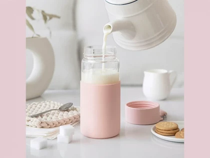 بطری شیشه ای قابل حمل شیائومی Xiaomi Youpin Funjia Home Portable Glass Bottle Capacity 350ml