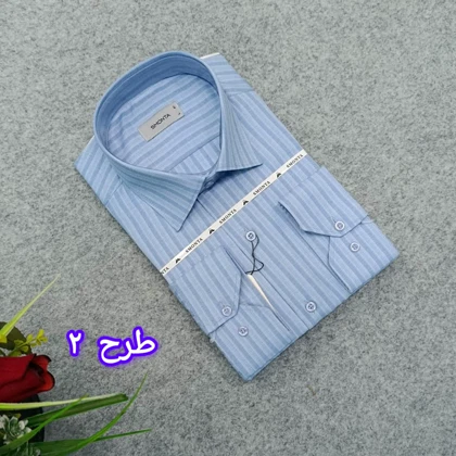 پیراهن راه راه استین بلند مردانه _ قواره کلاسیک _استایل رسمی