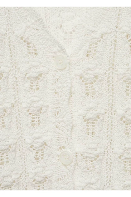 ژاکت کش باف پشمی زنانه اورجینال منگو mango