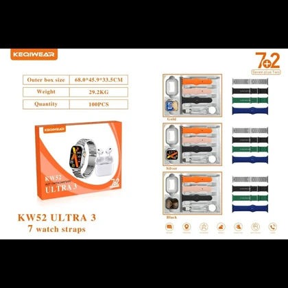 ساعت هوشمند KW52 ULTRA 3 همراه با ایرپاد