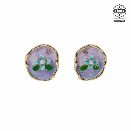 گوشواره طرح مرداب استیل کد 509149028