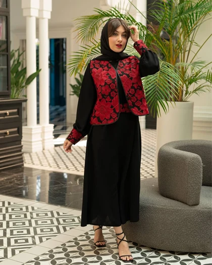سه تیکه مزونی مجلسی (وست پیراهن کمربند)