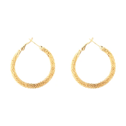 گوشواره زنانه حلقه‌ای مدل بافت دایره