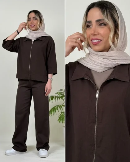وست لینن زنانه مدل ارغوان