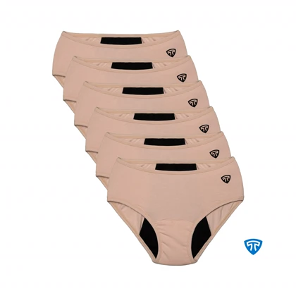 شورت پد تاپیک بسته 6عددی کرم