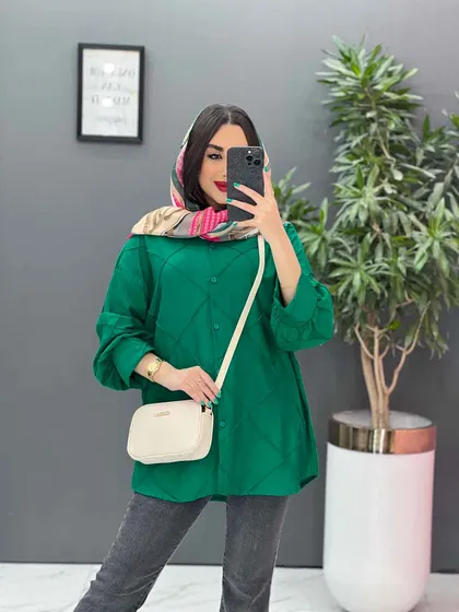 مانتو شومیزی لوزی دوزی