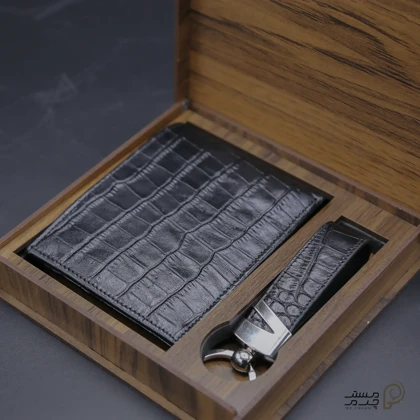 ست چرم کیف پول و جاسوئیچی mrc1318-34