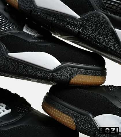 کتانی ساق‌دار زنانه و مردانه مشکی سفید Nike air jordan 4 مدل 6599