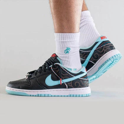 کتانی ویتنامی نایک اس بی دانک لو باربر شاپ Nike SB Dunk Low Barbershop Black