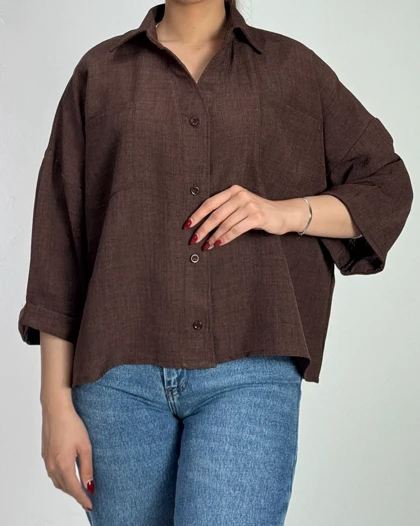 شومیز شانتون دو جیب  کد 500527