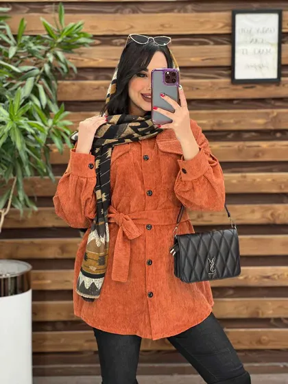مانتو کبریتی کمردار